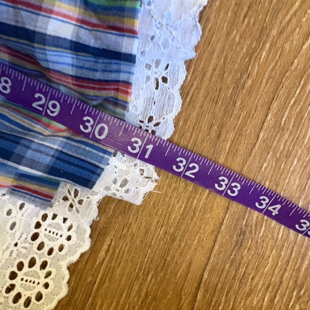 Vintage Striped White Prairie Circle Skirt - Picture 12 of 12